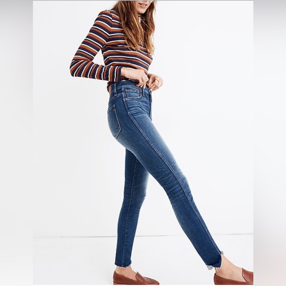 Madewell 10" High-Rise Skinny Jeans: Cutout Tulip Hem Edition